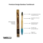 toothbrite Organic Bamboo Toothbrush with charcoal infused bristles Family Pack - Pack of 4 - Image 2