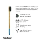 toothbrite Organic Bamboo Toothbrush with charcoal infused bristles Family Pack - Pack of 4 - Image 4
