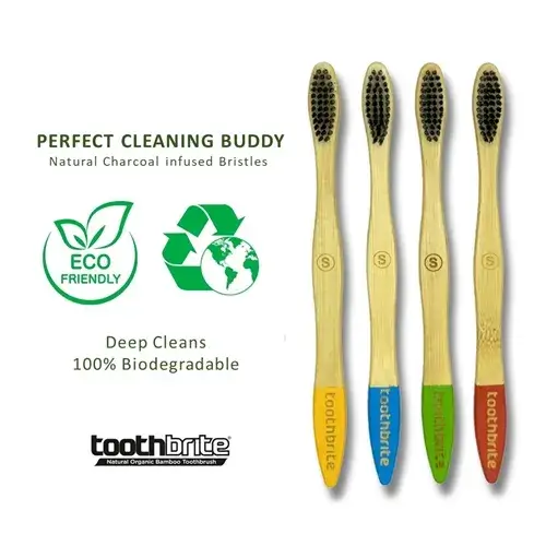Organic Bamboo Toothbrush by toothbrite Berry Nature Care